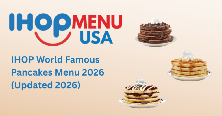 IHOP World Famous Pancakes Menu