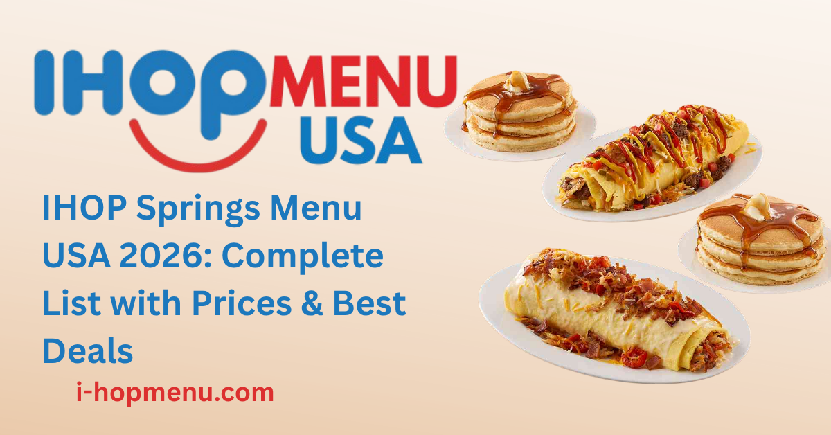 IHOP Springs Menu USA 2026